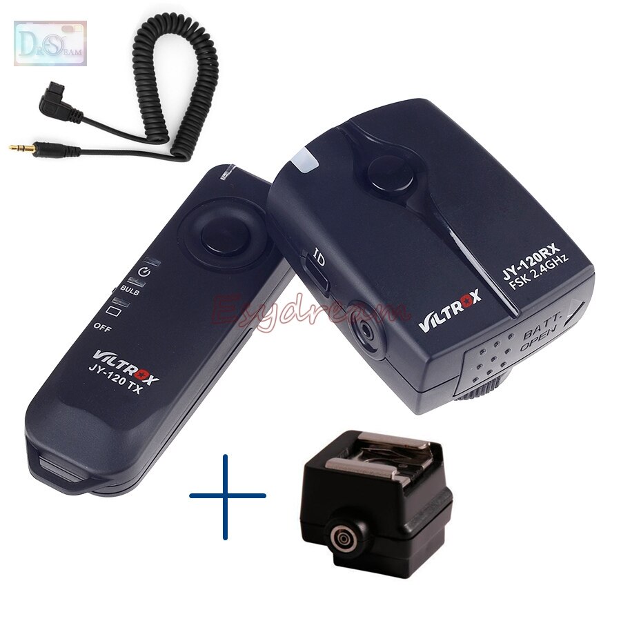 Déclencheur d'obturateur de télécommande sans fil + adaptateur de chaussure chaude pour Sony A100 A200 A300 A350 A700 Minolta a7d/a5d appareil photo numérique DSLR