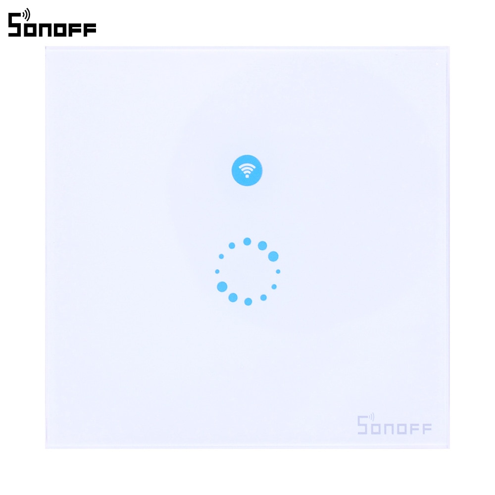 Sonoff Touch EU US Plug Wifi Wall Touch Light Switch Glass Touch Panel Lamp Bulbs LED Lights Switch Works With Alexa Google Home