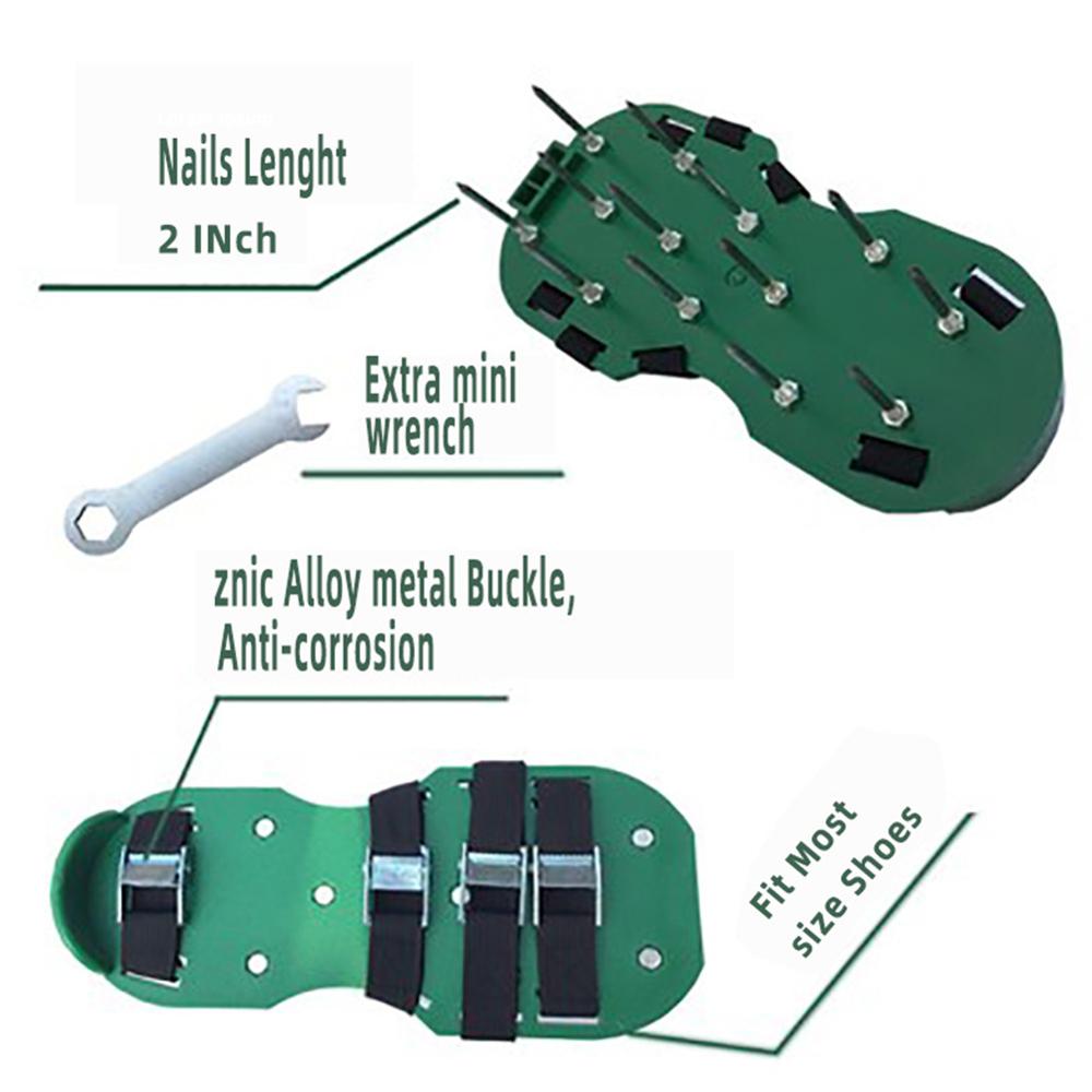 Gazon Beluchter Schoenen Verstelbare 4 Bandjes Quick Release Spiked Bodem Beluchten Sandalen Voor Yard Patio Gazon Tuin Schoenen Voor Kinderen