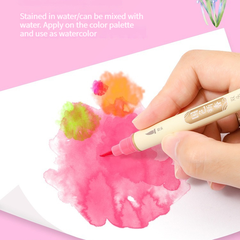 30 Farben Dual Spitze Marker Stifte, Flosse eliner und Aquarell Pinsel Stifte für Kunst skizzieren Kalligraphie oder Zeitschriften Zeichnung Färbung