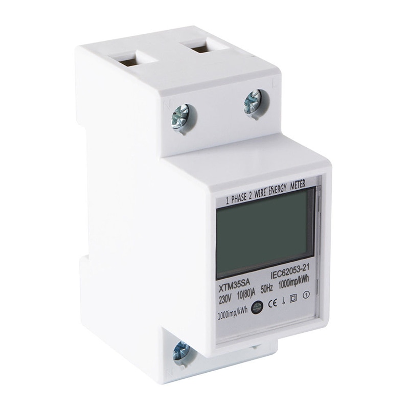 XTM35SA compteur électrique 230V LCD affichage numérique monophasé DIN-Rail énergie électronique kWh compteur consommation d'énergie