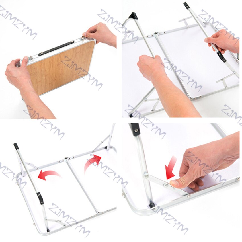 Camping Tisch Faltbare Aluminium Bambus Camping Tisch Leichte drinnen draussen Picknick Tisch Tragbare Mehrzweck Laptop Schreibtisch