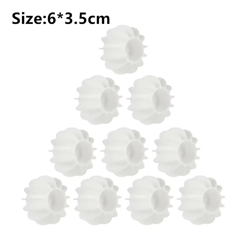 Bola de lavanderia reutilizável de silicone, 10cps, ferramentas de limpeza de cabelo, removedor de pelos de animais de estimação, máquina de lavar, coletor de cabelo de gato, bola de lavanderia: Azul marinho