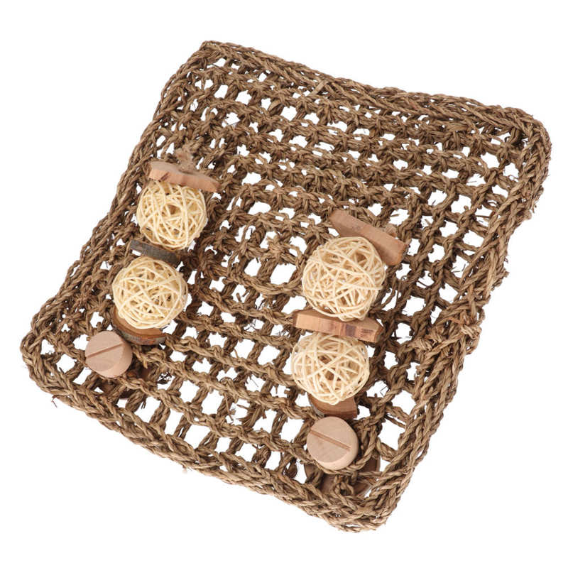 Rabbits Activity Mat Pet Seagrass Mat Cage for Bunny for Guinea Pig