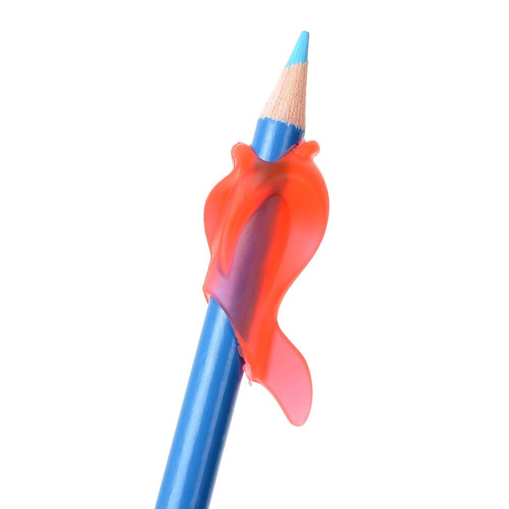 10Pcs Children Writing Pencil Fish Pen Holder Kids Learning Practise Silicone Writing Grip Posture Device Correction Tools