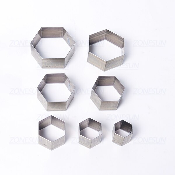 ZONESUN Half-Circle Leather Cutting Die Clicker Steel Rule Die 20/25/30/50mm Punching Tool For Cutting Out Leather Earring: Sexangle