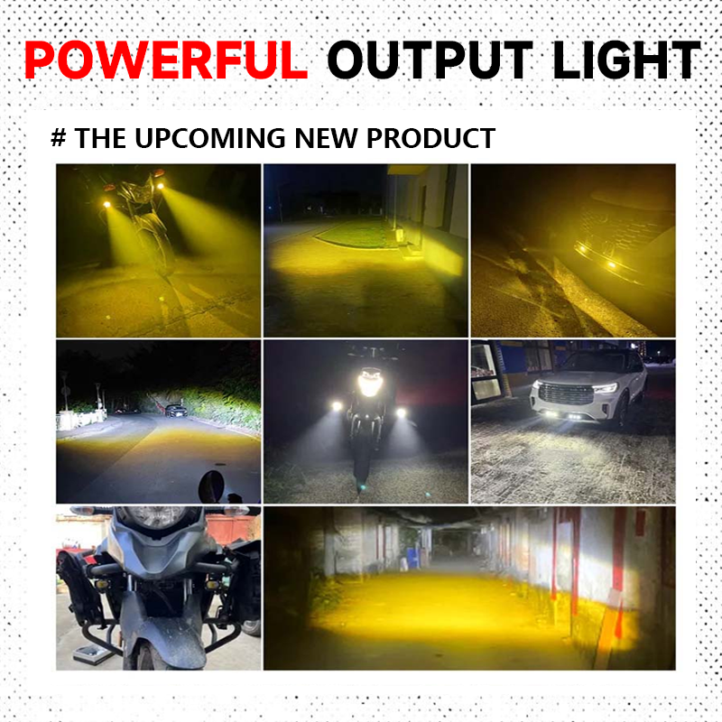 Faros antiniebla Led para parachoques, lente de proyector, Mini luz de conducción, luces auxiliares para focos de motocicleta y coche 6500K3000k10V-80V