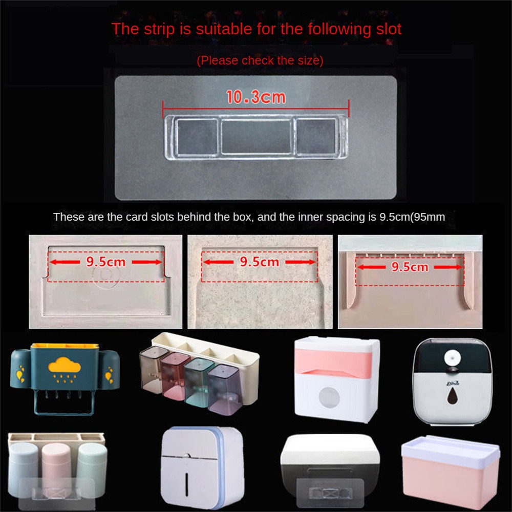 Pegatina adhesiva para soporte de cepillo de dientes, toallero, estante de cocina para baño, pegamento fuerte sin clavos para pared, parche sin perforaciones