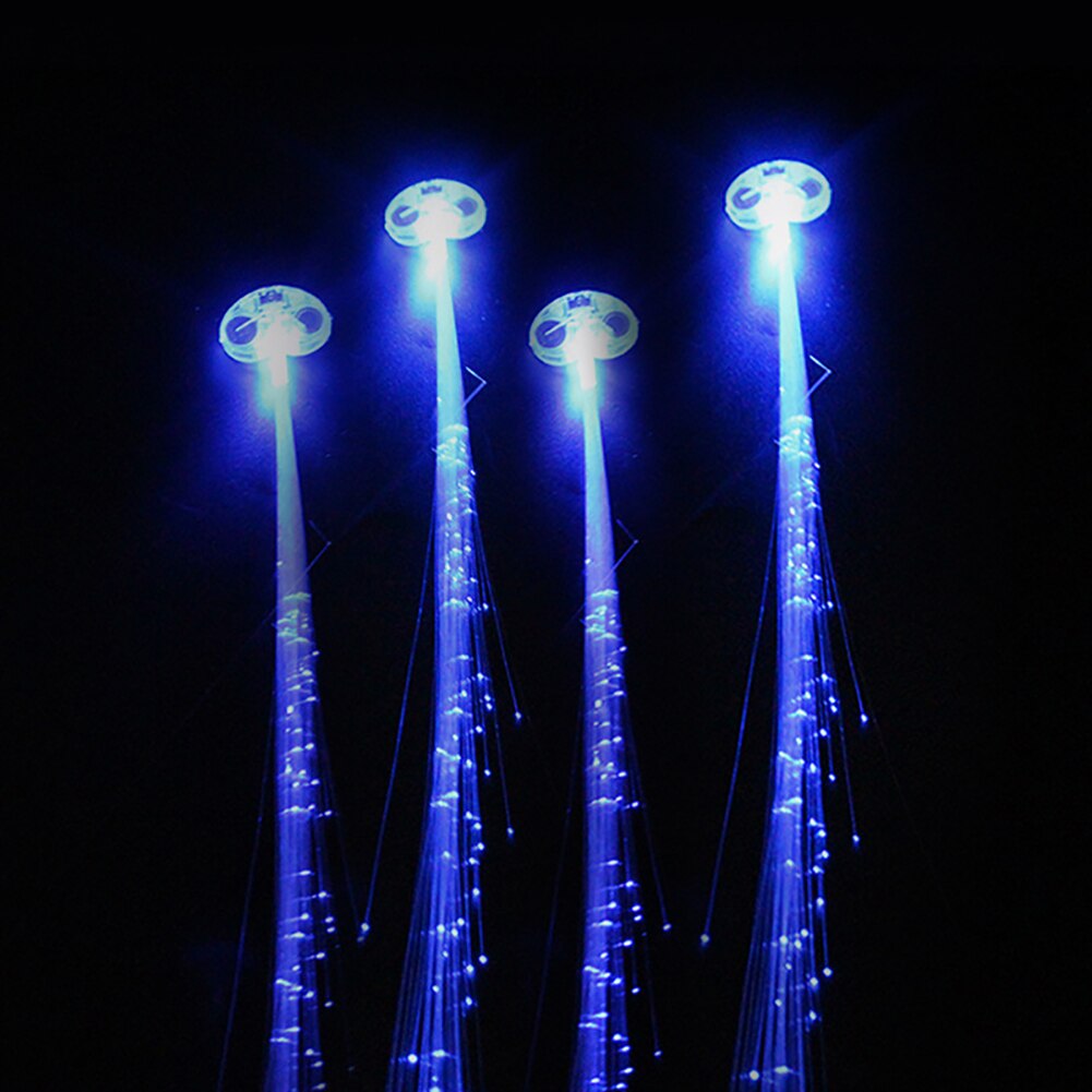 5Pcs Multicolor color LED Flashing Fiber Optic Hair Braid Barrettes Lights for Party Light Up Headband Glow Supplies