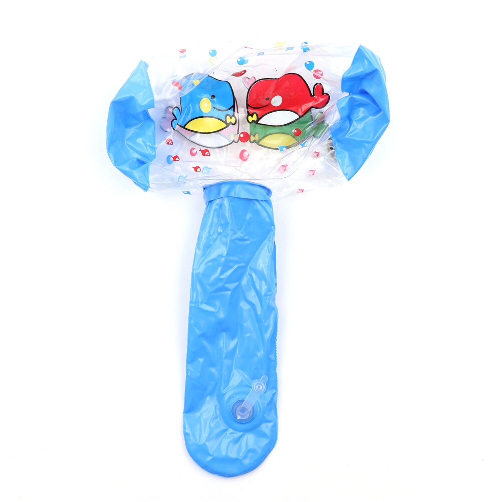 1Pc Leuke Cartoon Opblaasbare Lucht Hamer Met Bell Kids Kinderen Blow Up Lawaaimaker Speelgoed Kleur Willekeurige