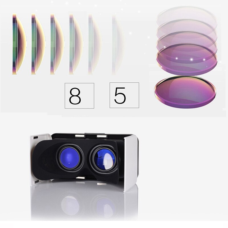 Klapp VR Gläser, Tragbare 3D Virtuelle Realität Gläser, Digitale Smartphone VR Helm