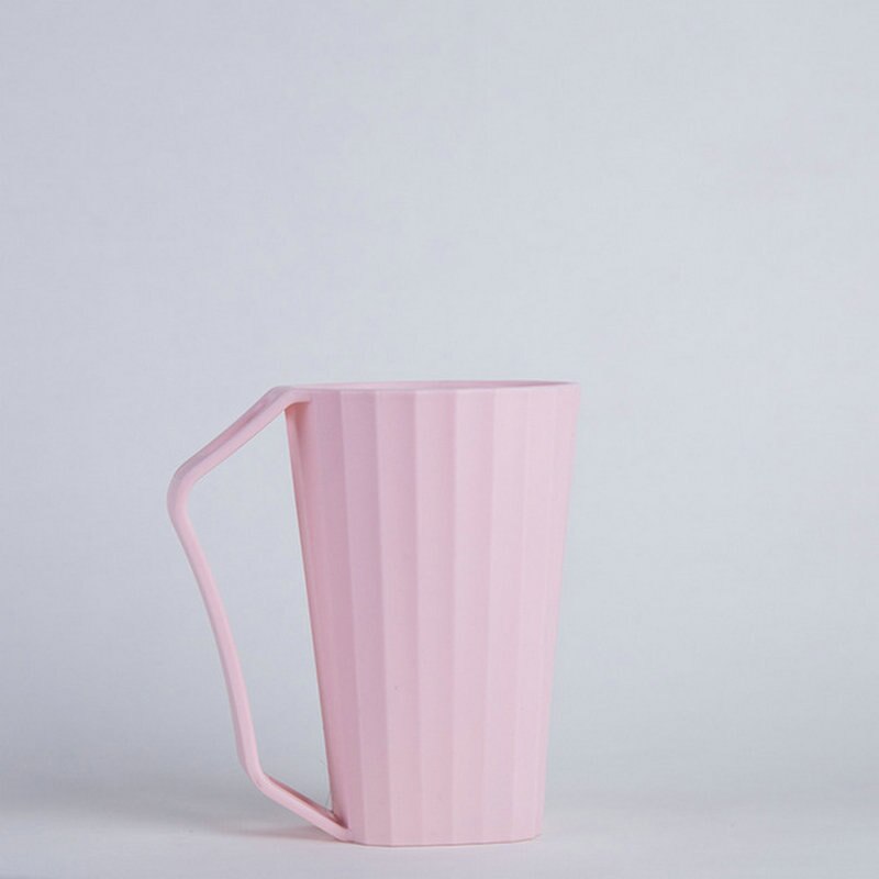 Brosse à dents tasse créative maison avec poignée deux couleurs lavage Portable Couple voyageant en plastique dent brosse tasse: pink