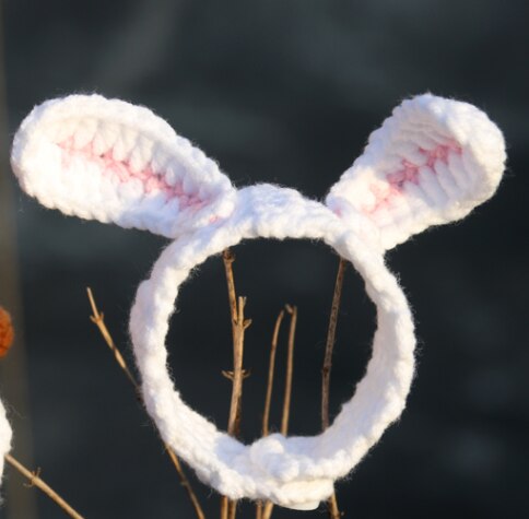 Handgemaakte Gebreide Konijn Oren Wortel Wol Armband Wollen Dier: Rabbit ears