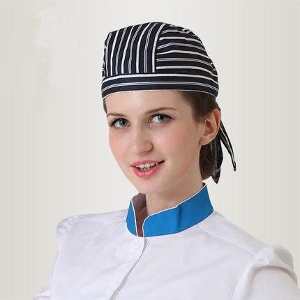 Women&#39;s chef Hat hotel kitchen restaurant cap waiters Ribbon Hats for man and woman adjust funky chief hats: Photo14