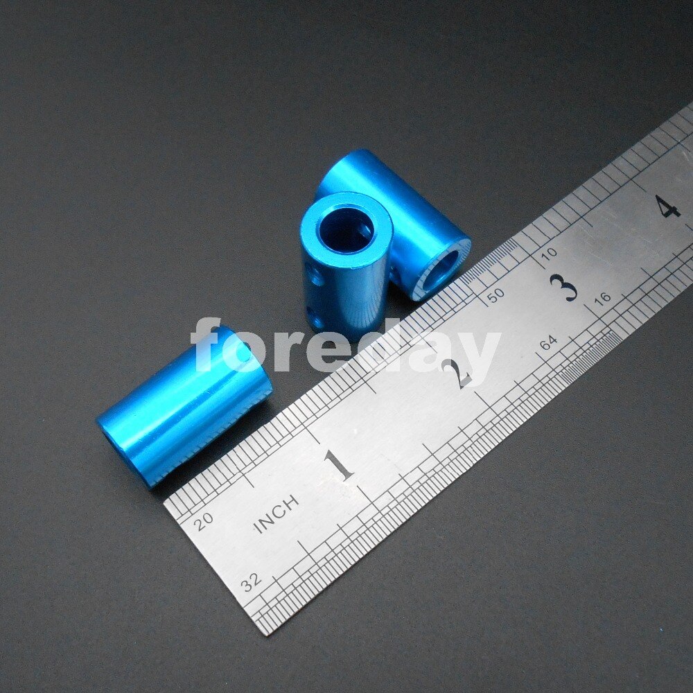 5 STKS X 8-8 8 MM-8 MM Aluminium Askoppeling Stijve Koppeling Motor Connector water blauw 8 MM + 2 Sleutels 14*25mm HQ * FD5555