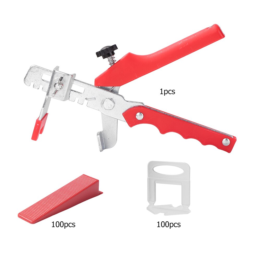 201pcs Tile Leveling Pliers with Spacer Wedge Tiling Accessories Construction Laying Tile Tool Kit