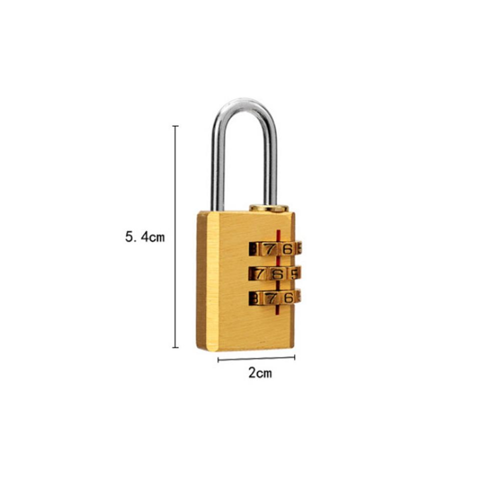 2 size Heavy Duty 3/4 Dial Digit Combination Lock Weatherproof Security Padlock Outdoor Gym Safely Code Lock Gold