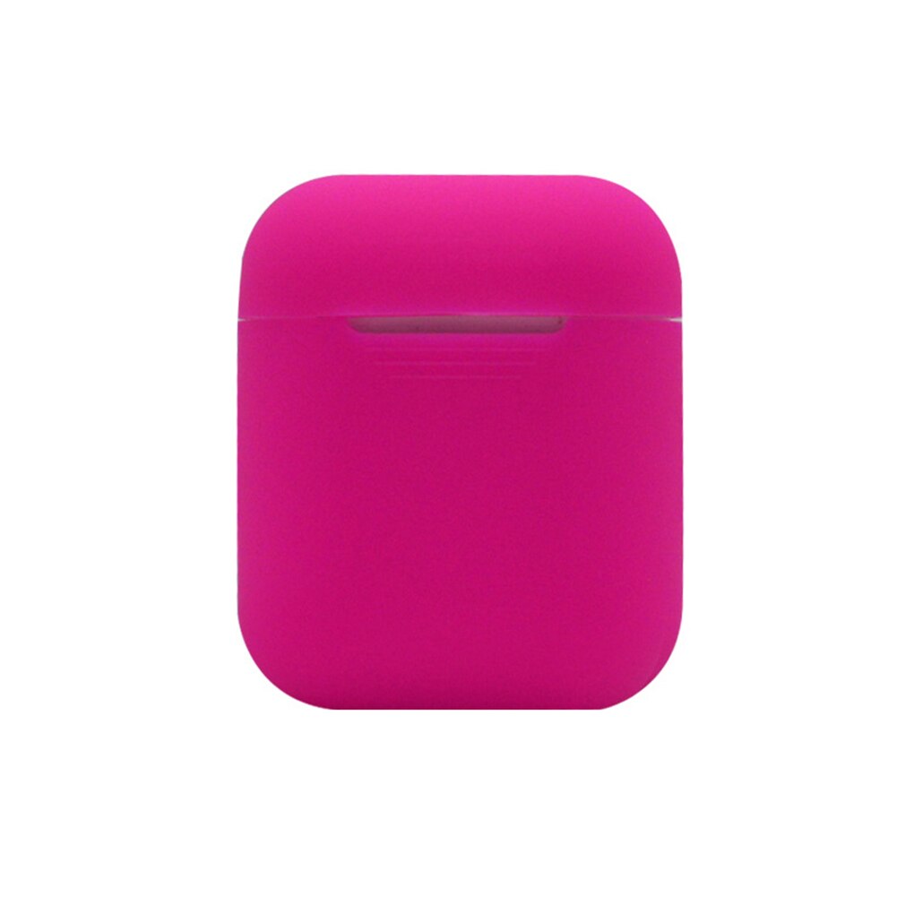 Funda de silicona blanda para auriculares carcasa a prueba de golpes protección a prueba de golpes para Apple Airpods: Peach Red