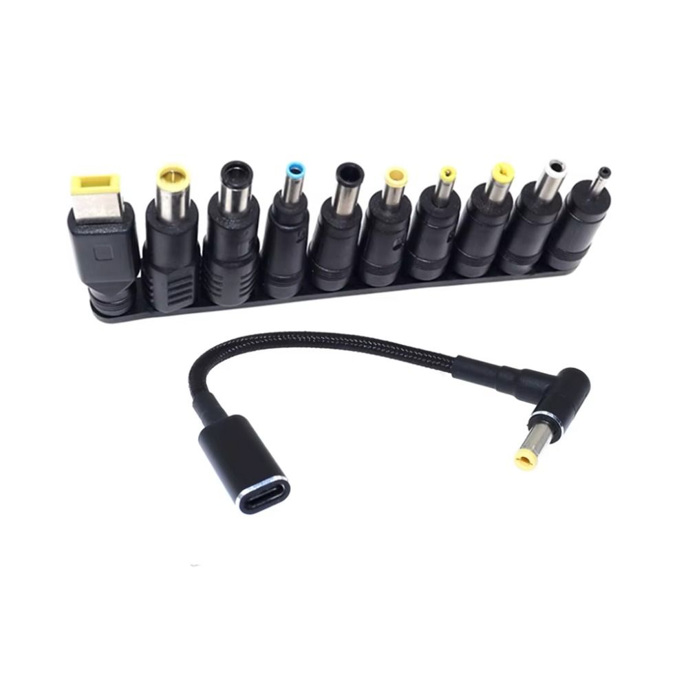 100 W Laptop-Ladegerät-Adapter Typ C auf universellen 5,5 x 2,5 mm Notebook-Ladeanschluss, Multifunktions-DC-Buchse, DC-Netzteil