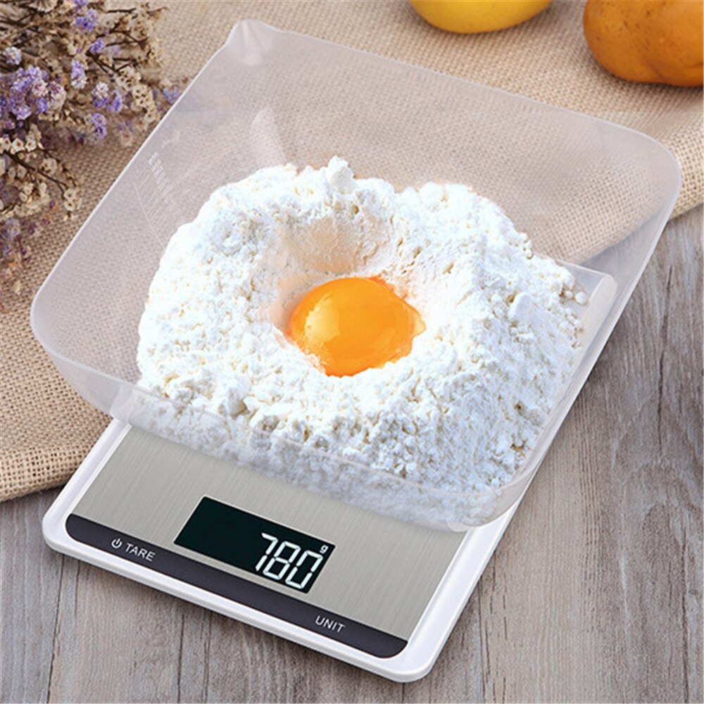 Digitale Skala 5kg/10kg Edelstahl Gleichgewicht Elektronische LCD Anzeige Maßstechen Messen Lebensmittel Gewicht Diät Waagen Küche zubehör