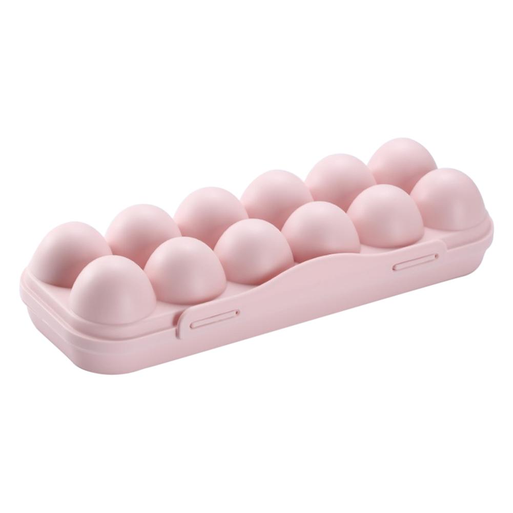 Eggs Tray Transparent Thicken Plastic Egg Storage Container 12/ 18 Grid Egg Holder For Home Refrigerator Kitchen Egg Storage Box: B  12 grids