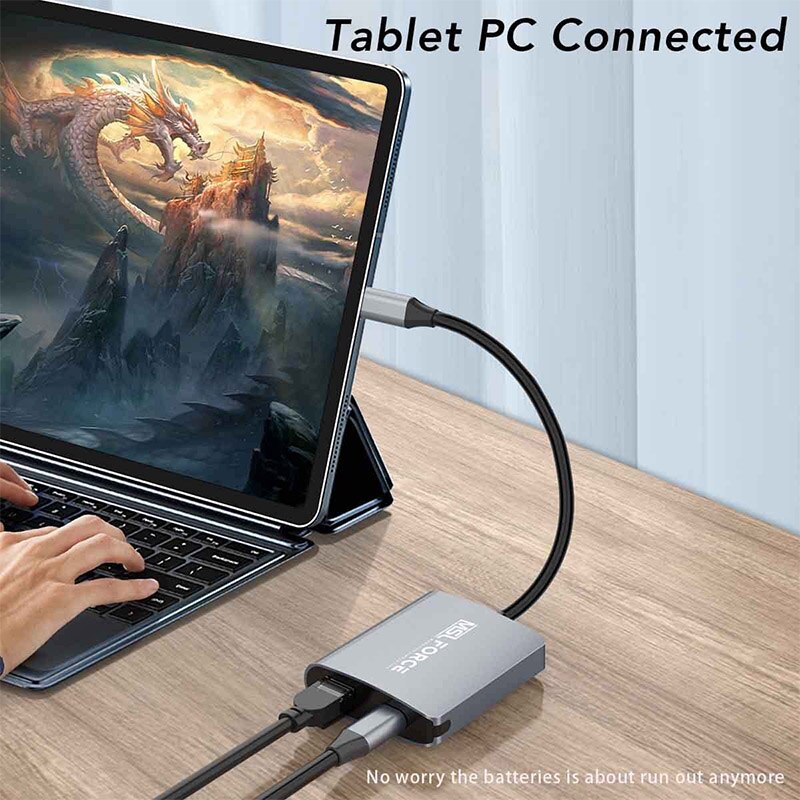 Adaptateur RJ45 Gigabit USB-C, 1000Mbps, avec alimentation Passthrough PD100W, pour ChromeCast, avec Ethernet Google TV