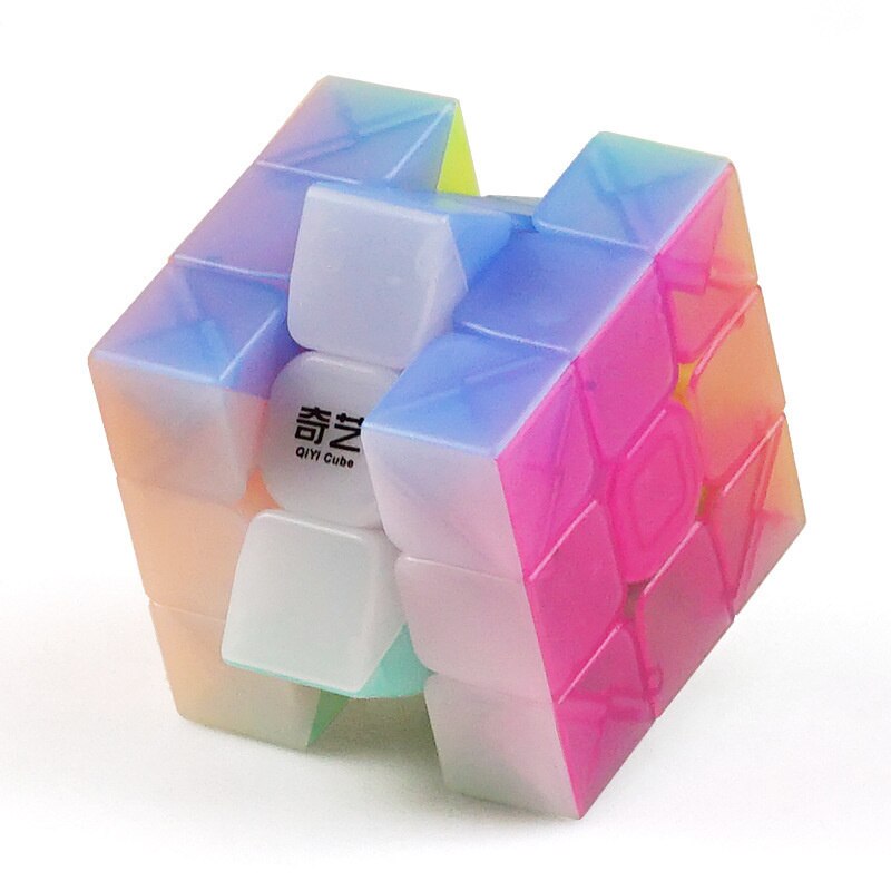 Qiyi Jelly Color Neo Magic Cube cubo trasparente Puzzle Finger giocattoli cubi di velocità professionali giocattoli educativi precoci per bambini