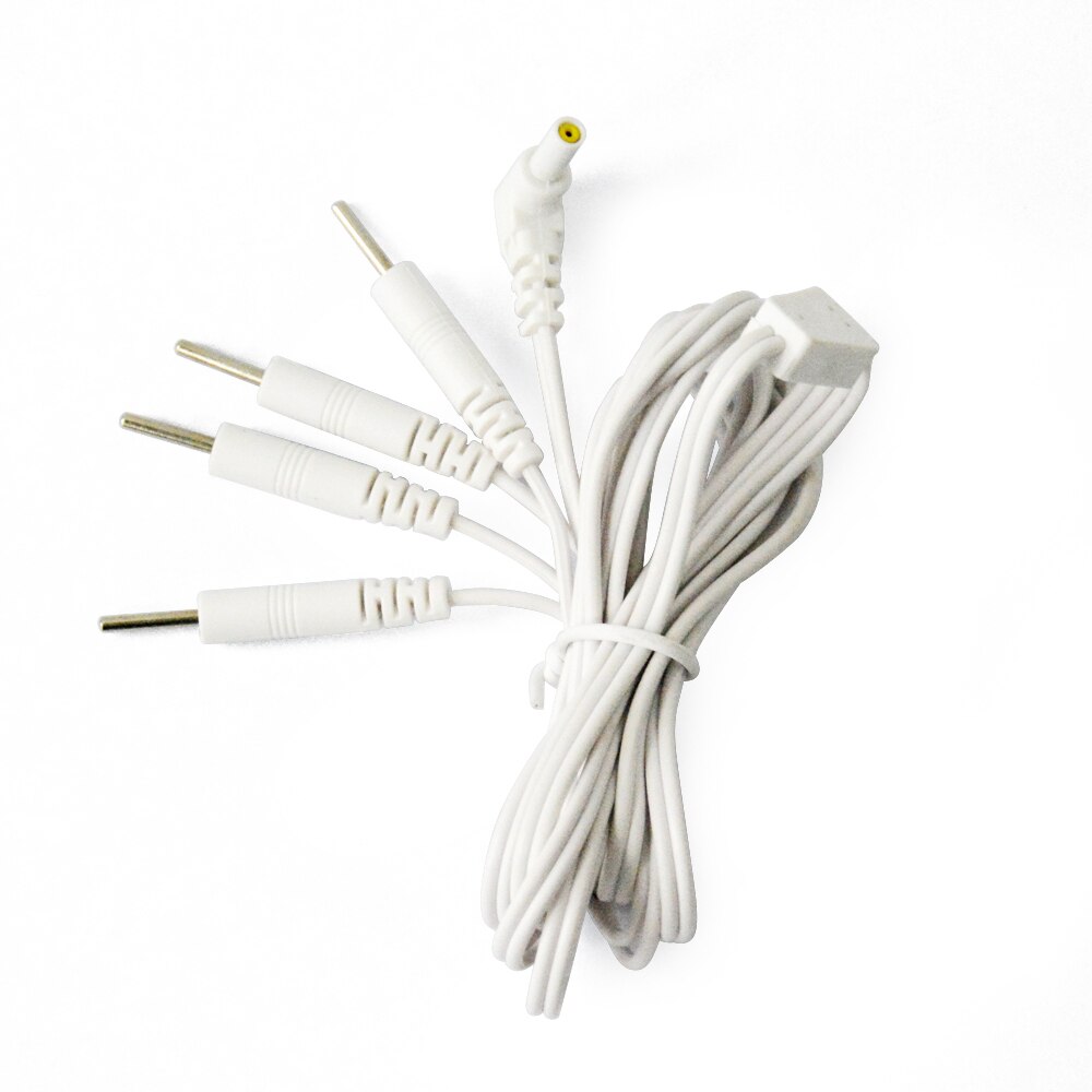 2 Pieces Replacement Jack DC Head 2.35mm Electrode Lead Wires Connector Cables Connect Physiotherapy Machine or TENS 7000 Unit
