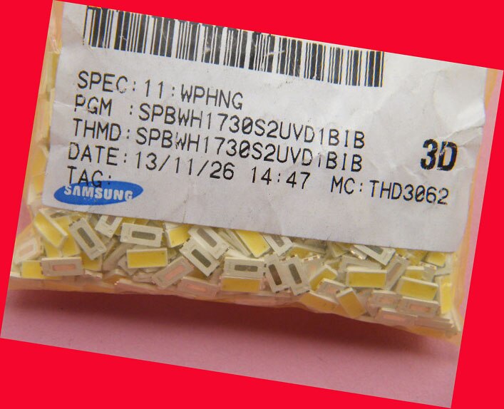 200 peças/lote PARA repair Samsung tcl TV LCD LED backlight 6 Do Artigo da lâmpada SMD LEDs 7030 v branco Frio luz diodo emissor de luz