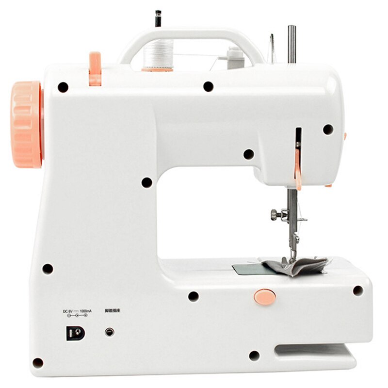 Best Mini Sewing Machine Built-In Light Mending Machine Dual Speed Double Thread Stitching Electric Pedal Sewing US Plug
