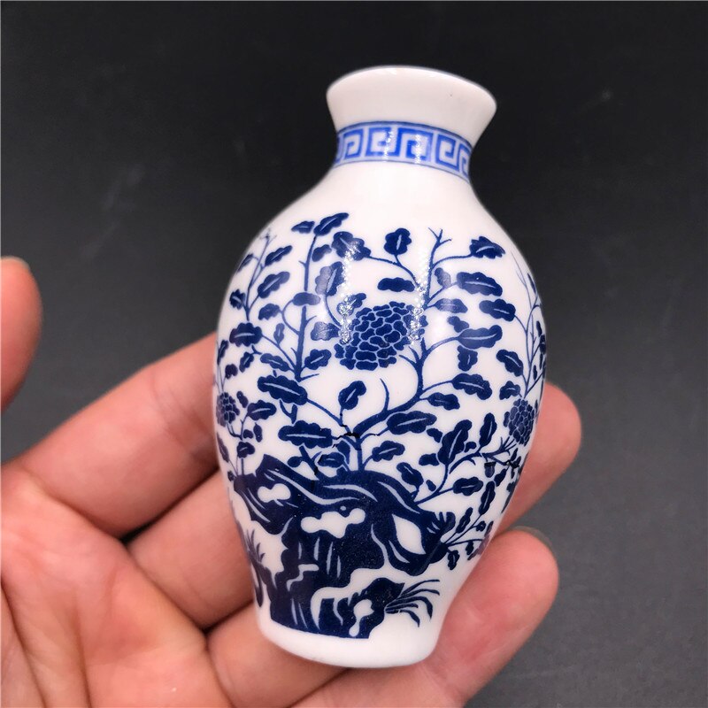 Jarrón de porcelana azul y blanca de cerámica de estilo chino, conjunto de imanes para refrigerador, imán para nevera, recuerdo: 6