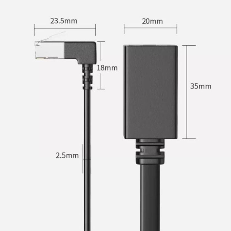 90-stopniowe złącze kabla sieciowego RJ45 Kot7 ultra płaski 10G rj45 Ethernet Przedłużacz kabli Lan robić laptopa router TV skrzynka