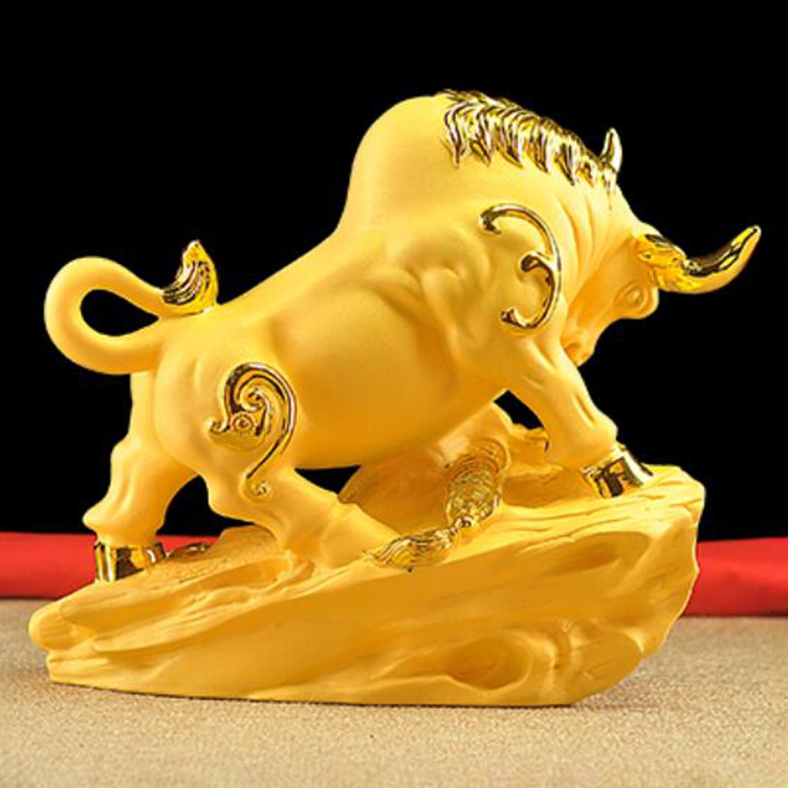 Year Zodiac Ox Decoration Chinese Spring Festival Year Of Ox Lucky Feng Shui Mascot Statue Office Home Desk Decoration