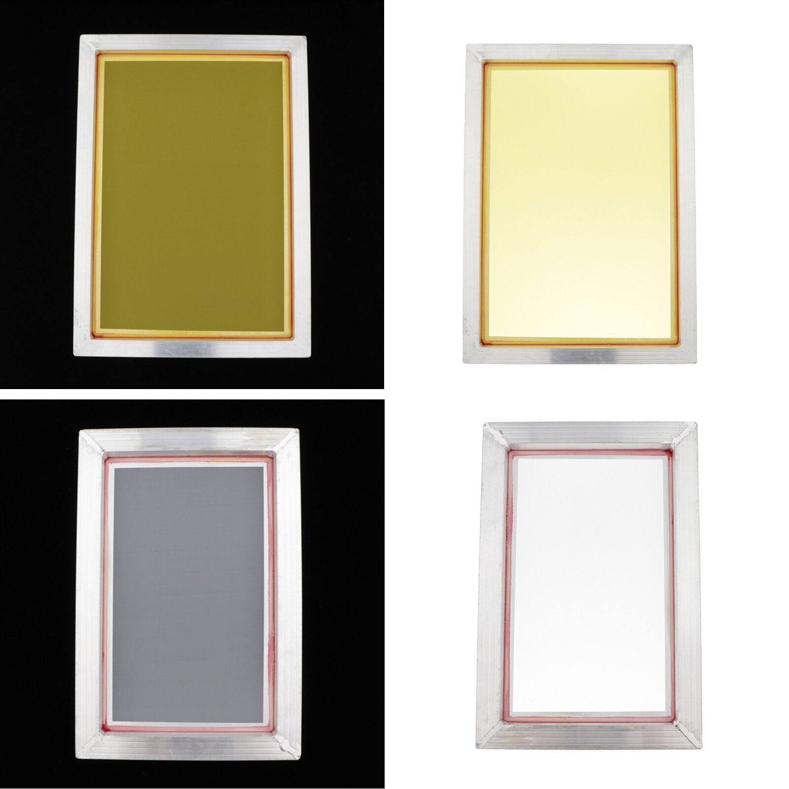 2Stck 120T Aluminium Rahmen Größe 120 Weiß Gittergewebe Siebdruck Bildschirme Rahmen