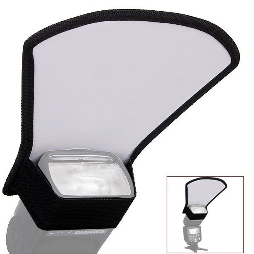 Camera Softbox Flash Diffuser 2-In-1 Zilver/Wit Dubbelzijdig Flash Photo Light Reflector Voor canon Camera 'S Difusor Flash