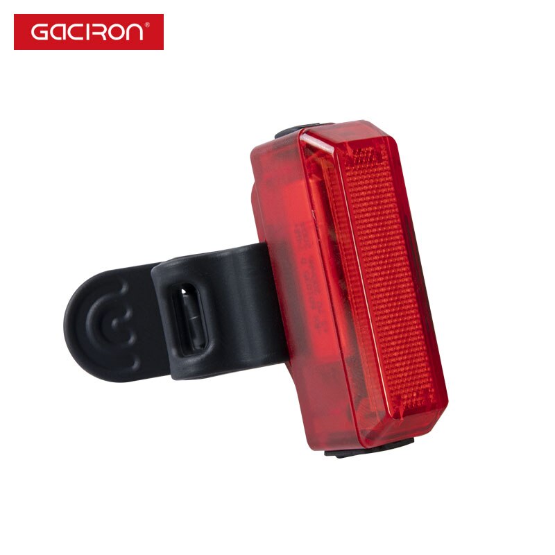 GACIRON-luz trasera para bicicleta con carga USB, lámpara LED transparente de advertencia, resistente al agua, para montar en bicicleta de noche: W11