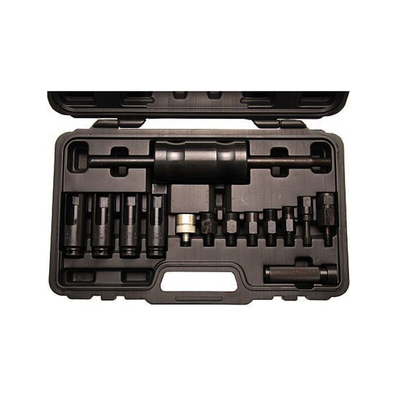 Automotive dieselmotor injektor common rail adapter slide hammer extractor removal puller tool set 14 pcs