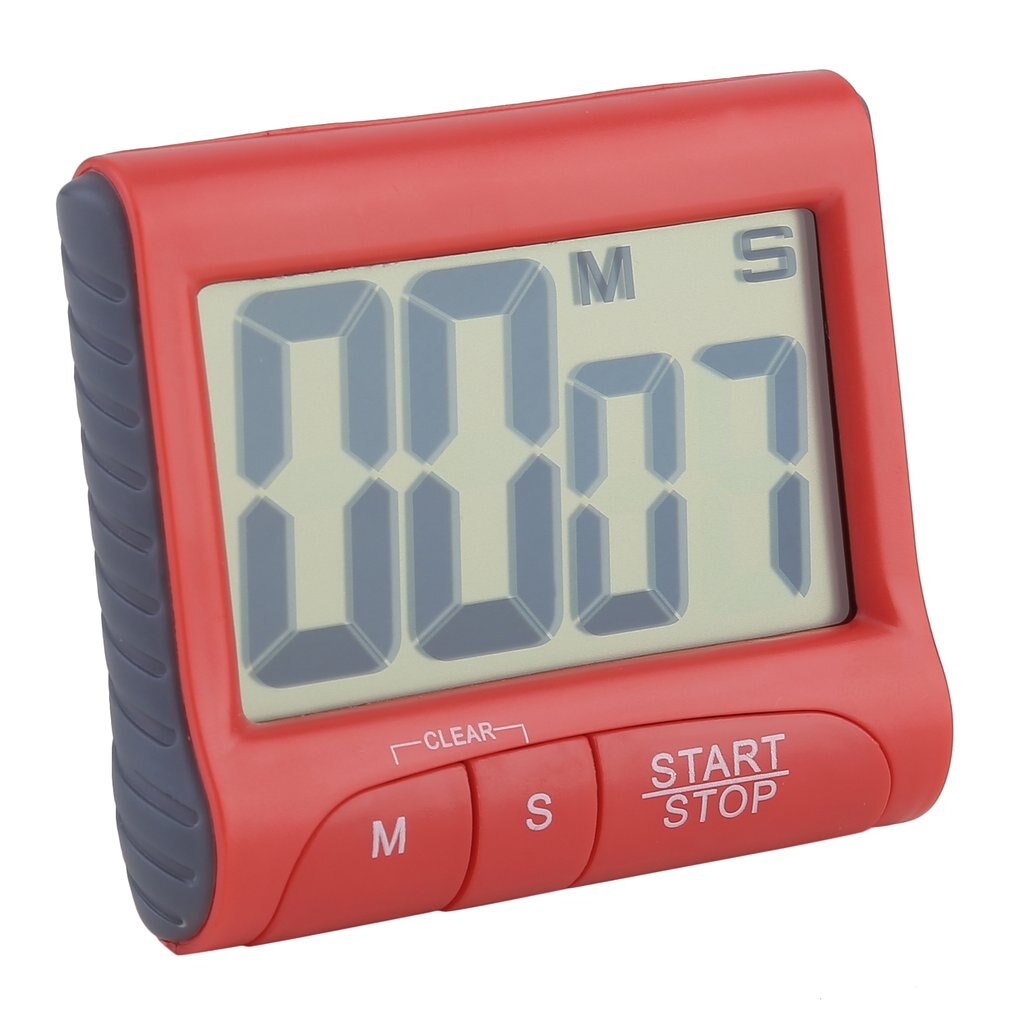 1pcs Large LCD Digital Kitchen Timer Count-Down Up Clock with Loud Alarm