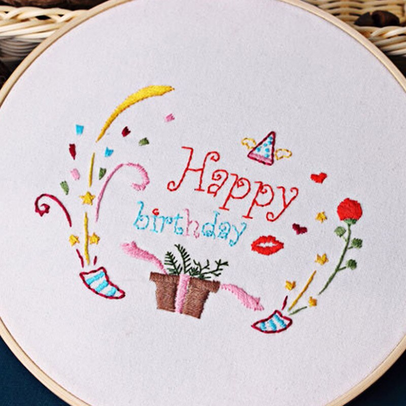 Diy band blommor broderi uppsättning med ram för europa nybörjare handarbete kit korsstygn serie konst hantverk sömnad dekor: 3