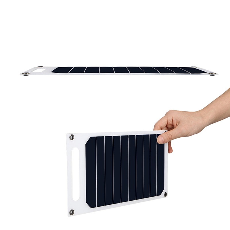 10w diy bærbart solpanel slankt lys usb-oplader universal opladning power bank pad