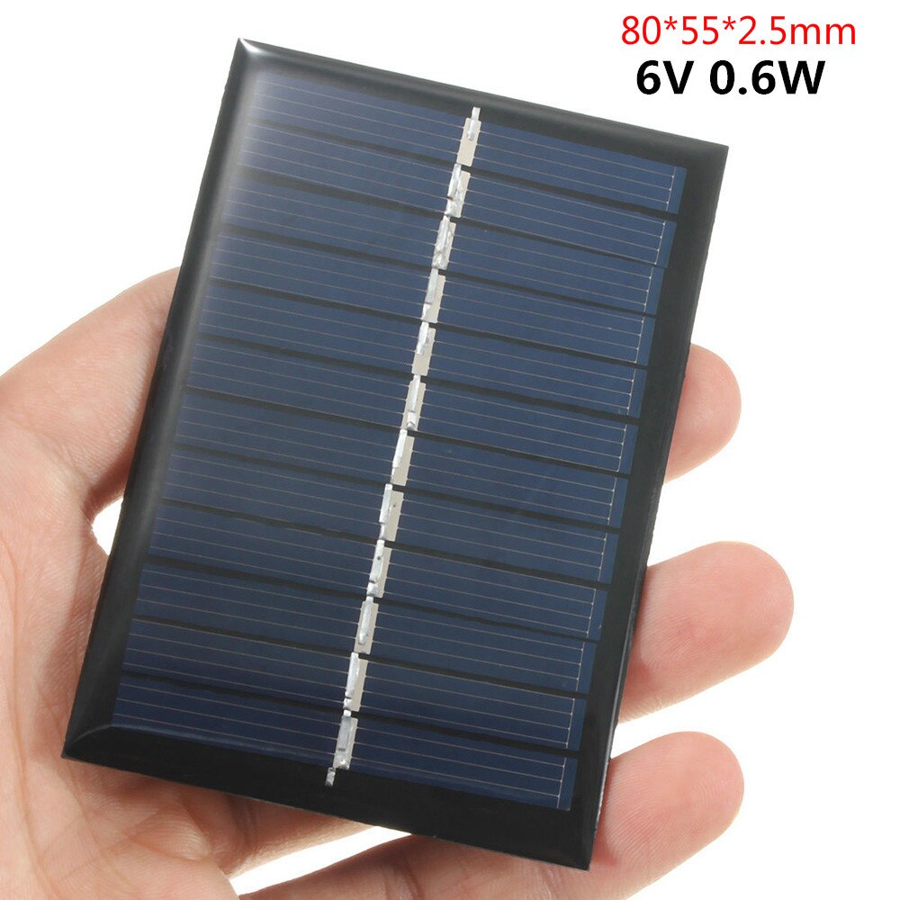 USB Solar Panel Outdoor Portable 5V 6V Solar Charger Pane Climbing Fast Charger Tablet Solar Generator Travel 0.15W 0.45W 1W 5W: 6V 0.6W