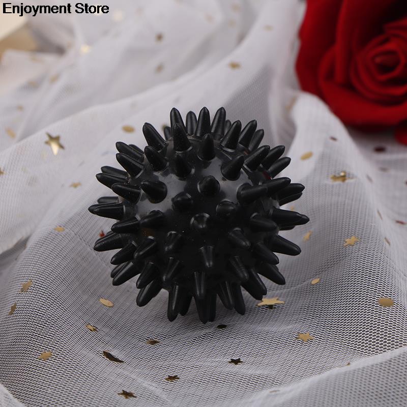 1PC Full Body Spiky Massage Hard Stress Ball 6cm For Fitness Sport Exercise Ball Hedgehog Sensory Training Grip the Ball: Black