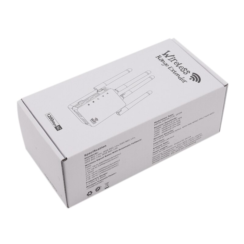 Repetidor sem fio do amplificador de sinal 1200g/5g wifi da faixa dupla de ac 2.4 mbps wifi