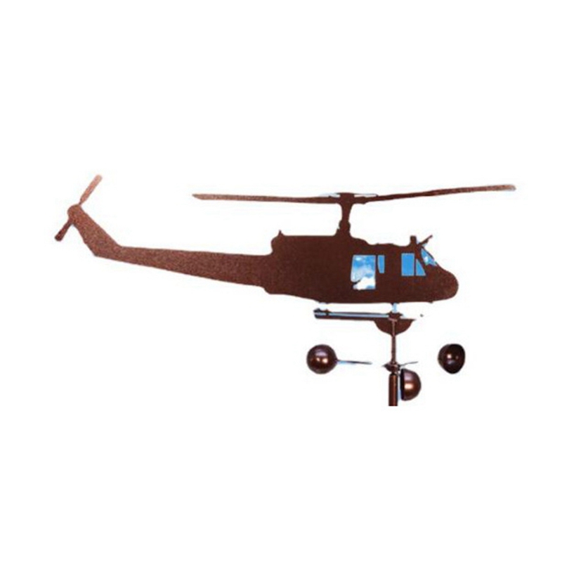 Helicopter Weather Vane Stainless Steel Spray Paint European Villa Decoration Ornaments