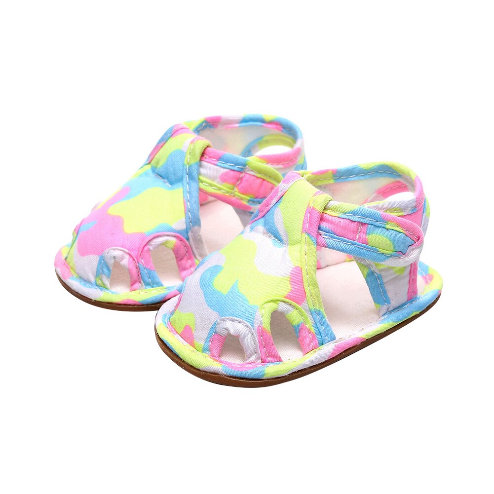 Unisex baby sommer sandaler anti-skrid gummisål camouflage prewalkers krybbe sko sneakers