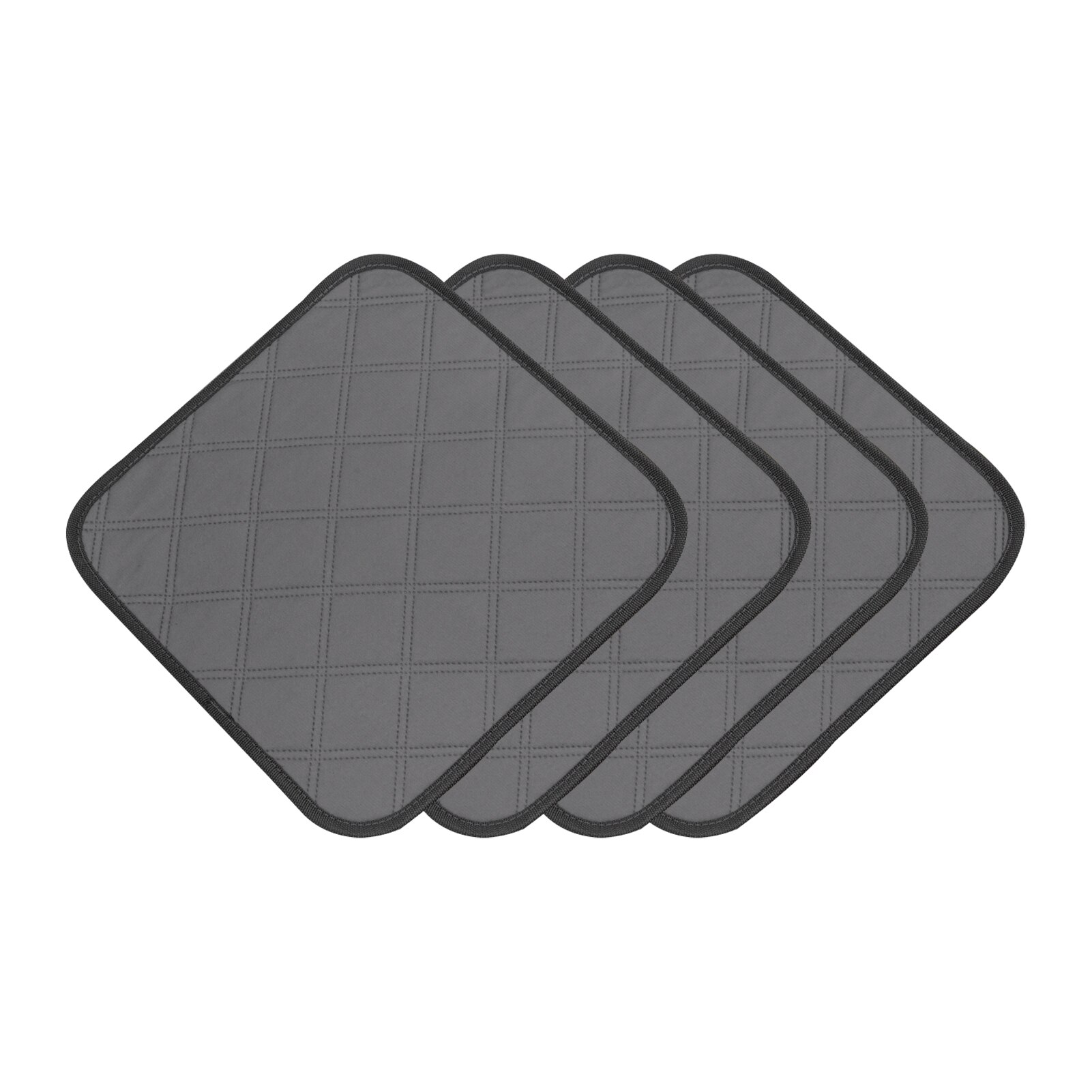 4pcs Highly Absorbent Bottom Reusable Guinea Pig Fleece Cage Liners Easy Clean Hedgehog Travel Bedding Non Slip Rabbit Pee Pads: Dark Grey S 4 4