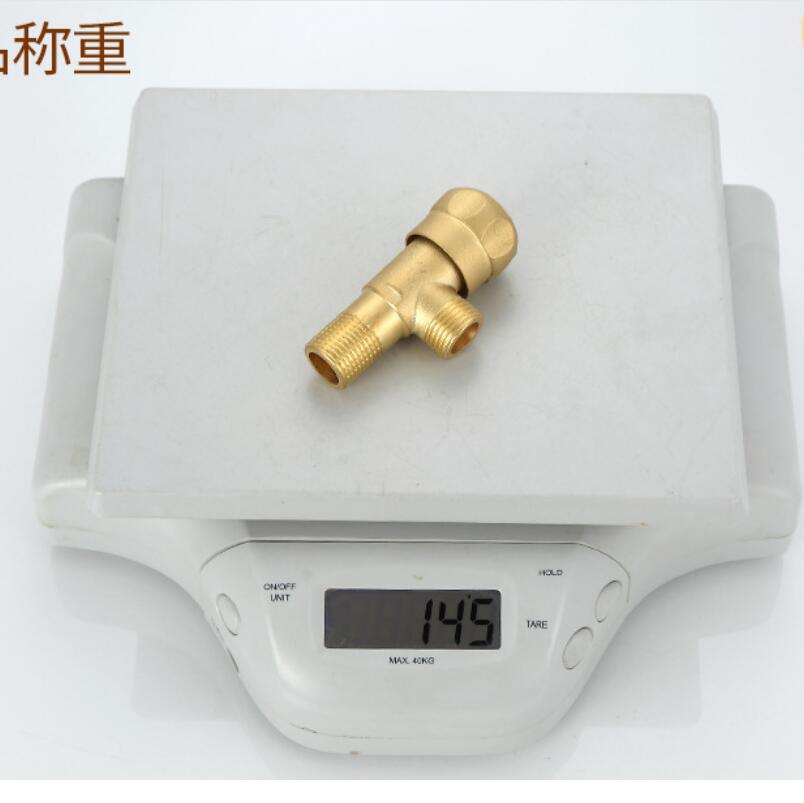 Válvula triangular de cobre pulido, válvula triangular de cobre, válvula de entrada de calentador de agua de inodoro, Color primario