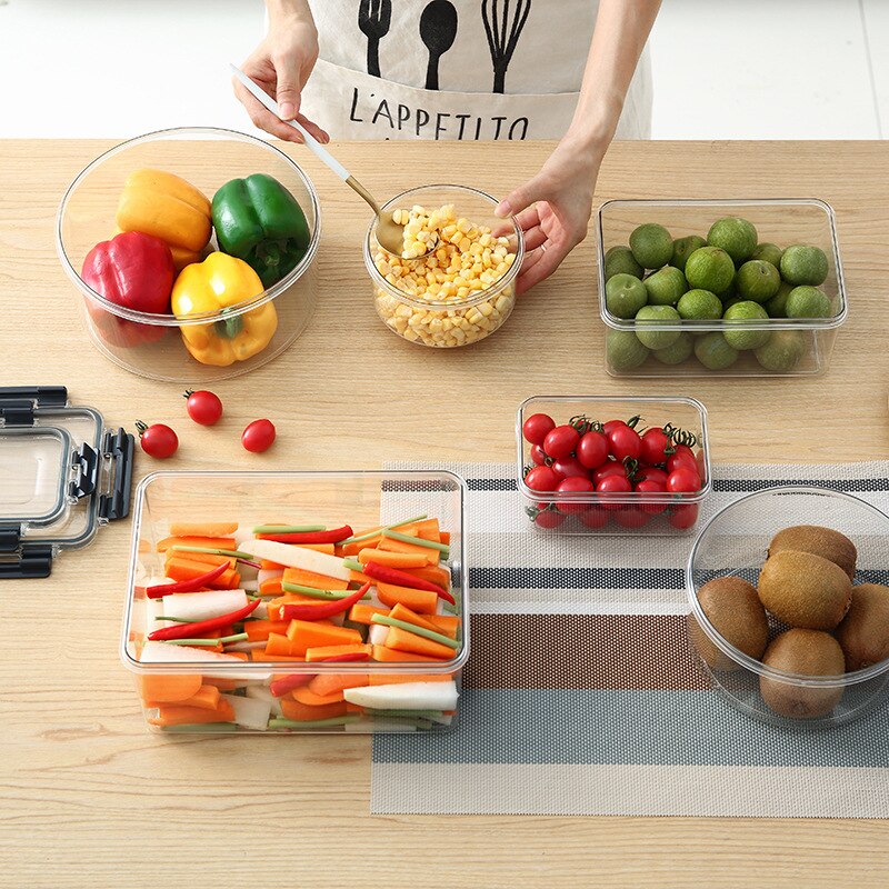 Kitchen Organizer and Storage Container Refrigerator Vegetables Fruits Sealed Jar Snack Organizer Cereals Household Organization