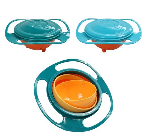 Universele Gyro Kom Praktische Kinderen Roterende Balans Kom Paraplu Kom 360 Roteren Spill-Proof Bowl Housekeeping Speelgoed