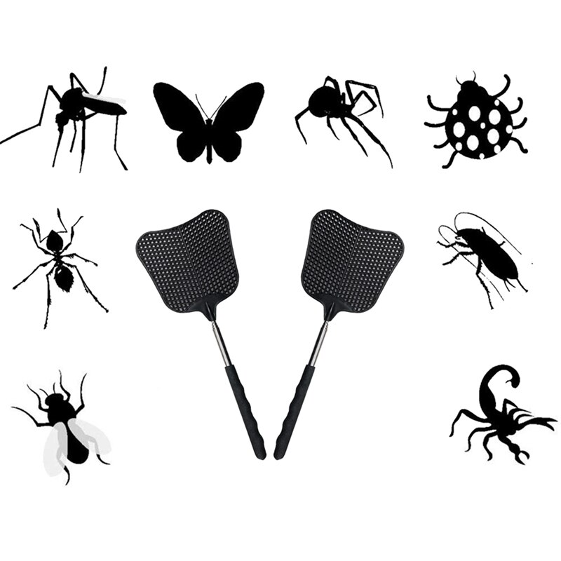 2x Mosquito and Fly Killing Plastic Fly Swatter & 6x Silicone Pads,Non Slip/Heat Resistant Pot Holder